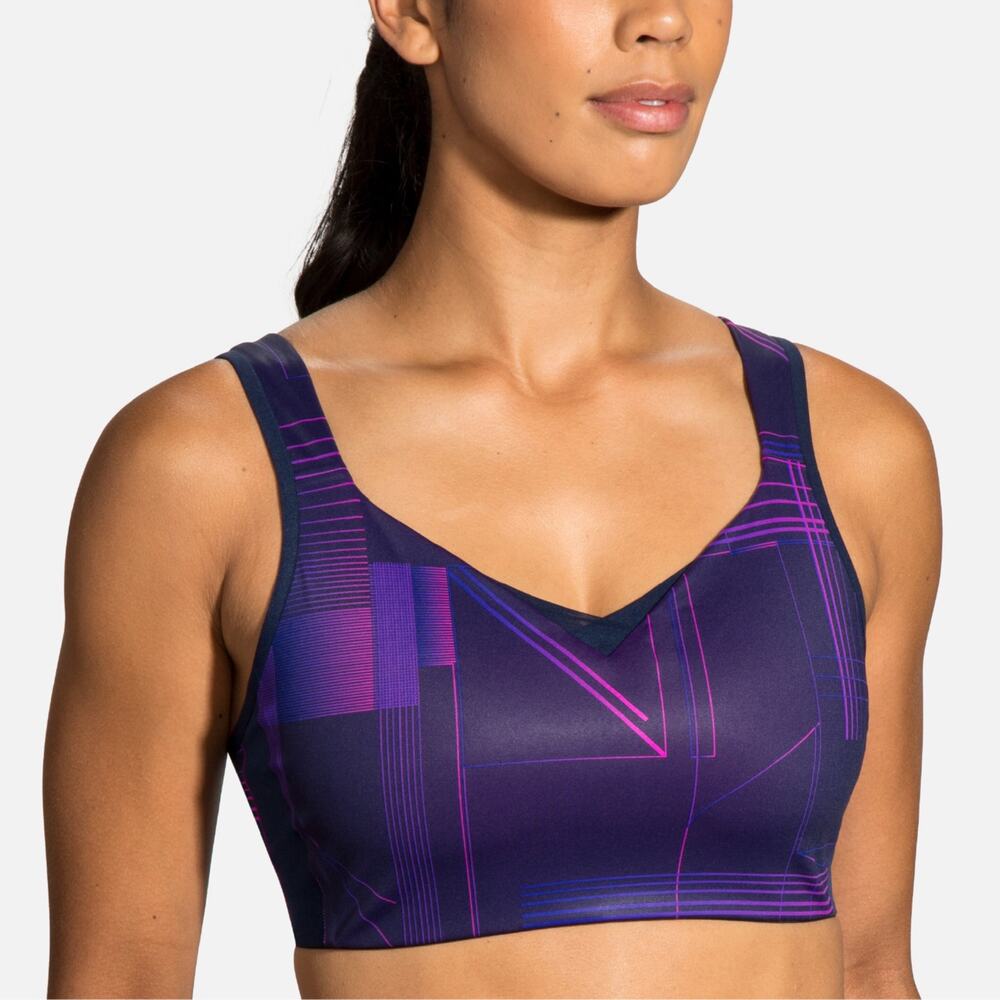 Brooks Drive Purple Convertible Sports Bra